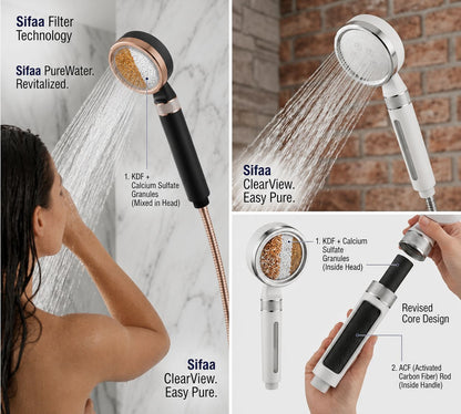 Sifaa | The Ultimate Filtered Shower Head for Hair & Skin Health